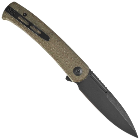Nóż składany Civivi Caetus Green Burlap Micarta, Black Stonewashed 14C28N (C21025C-3)