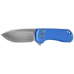 Button Lock Elementum II Knife Blue Aluminum, Satin Nitro-V (C18062PD-2)