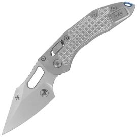 Microtech Marfione Select Stitch Ram-Lok S/E Knife Frag Titanium, Ti Blue HW, Double Vapor Blast M390MK by Borka Blades and Tony Marfione (169RL-10FRMS2)