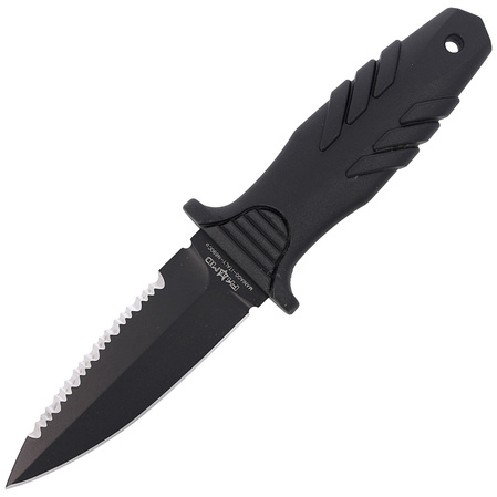 Nóż nurkowy Fox Tactical Elementum Dagger S/E Black PP/TPE Knife, Black Idroglider P/S N690Co (FX-647 S)