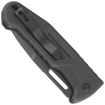 Fox New Smarty SP Automatic Knife Black Aluminum, Black PVD N690Co by Stefano De Lorenzi (FX-503SP B)