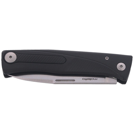 LionSteel Thrill Knife Black Aluminum, Satin M390 by Molletta (TL A BS)