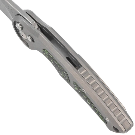 Fox Jupiter Gray Titanium/Jungle Wear Fatcarbon, Acid Stonewashed M390 by Denis Simonutti knife (FX-555 TICF)