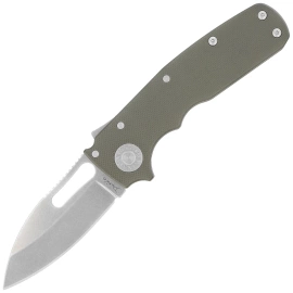 Demko Shark Cub Slicer Shark Knife OD Green G10, Stonewashed CPM 20CV by Andrew Demko (SC-20CV-ODG10-SS)