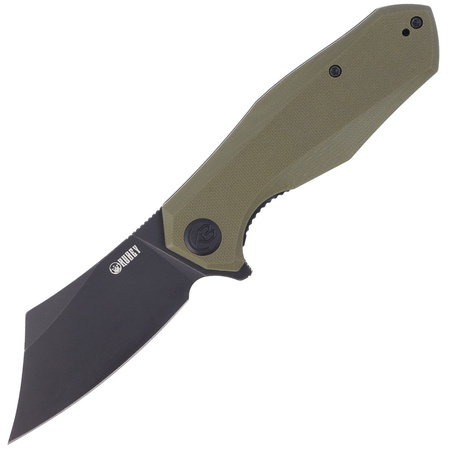 Nóż składany Kubey Echo Green G10, Black Stonewashed D2 (KU329B)