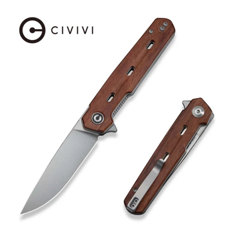 Nóż składany Civivi Navo Guibourtia Wood, Satin Nitro-V by Ostap Hel (C25015B-1)