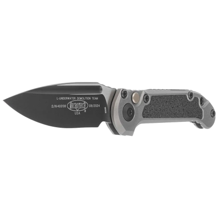 Microtech LUDT Gen III S/E Automatic Knife Natural Clear Aluminum, Black M390MK by Tony Marfione (1135-1NC)