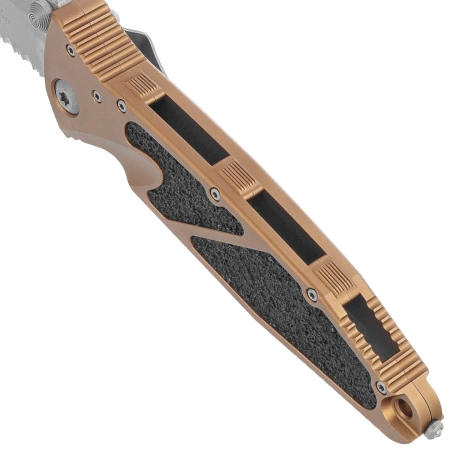 Microtech Socom Elite S/E-M Knife Tan Aluminum, Apocalyptic P/S M390 by Tony Marfione (160-11APTA)