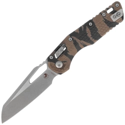 Nóż składany Microtech MSI S/E Ram-Lok Tiger Stripe Camo Tri-Grip Polymer, Apocalyptic M390MK by Tony Marfione (210T-10APPMTRC)