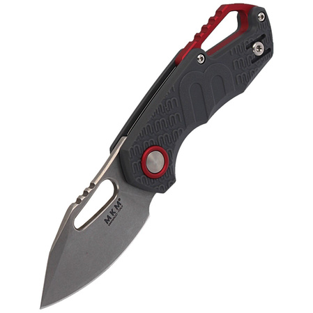 MKM Isonzo Clip Point Knife Grey FRN, Stonewashed N690 by Jesper Voxnæs (MK FX03-3PGY)