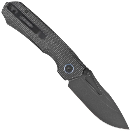 Nóż składany Remette Rhino MC319B Black Micarta, Black Titanium 14C28N