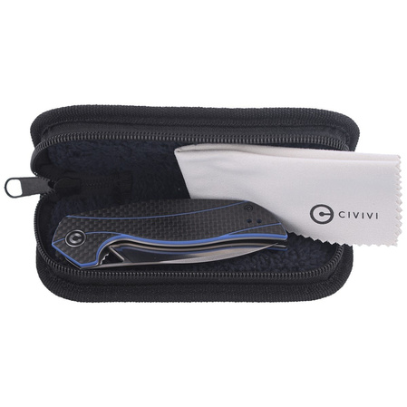 CIVIVI Anthropos Blue G10 / Carbon Fiber, Satin Finish by Elijah Isham (C903B)