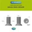 Civivi Knife Pocket Clip Screws Set, Satin Stainless Steel 10 pcs (CA-12A)