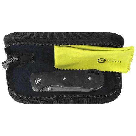 Civivi Crabby Knife Shredded Carbon Fiber, Damascus by Ken Onion Jr. (C24055-DS1)