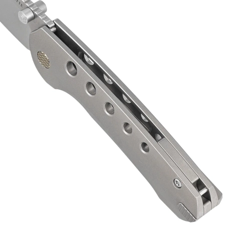 Remette RT-BEE-T w/Titanium Toothpick Knife Gray Titanium, Fine Grinding Pearlescent M390