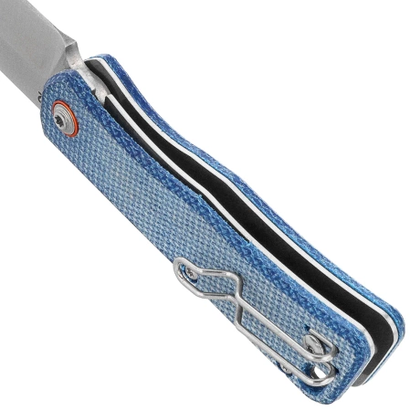 BlackFox Teeny Knife Blue Micarta, Satin D2 (BF-785 MIBL)