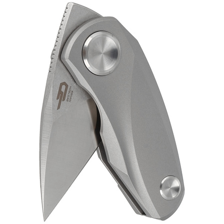 Nóż składany Bestech Tulip Frame Lock Grey Titanium, Stonewashed / Satin M390 by Ostap Hel (BT1913A)