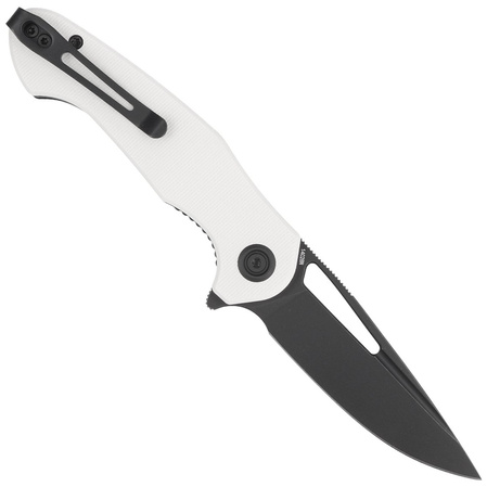 Kubey Dugu Ivory G10, Black Stonewashed 14C28N knife (KU210G)