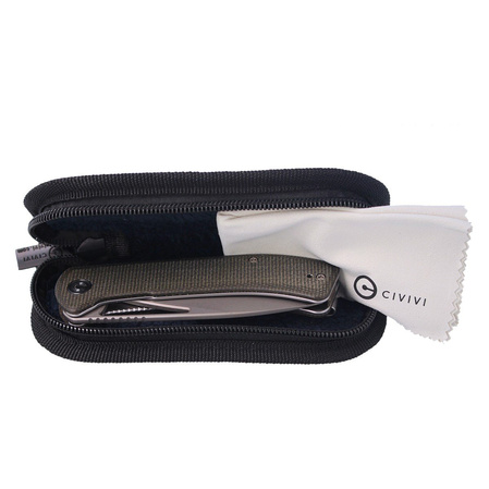 CIVIVI Riffle Dark Green Micarta, Gray Stonewashed (C2024C)