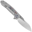 Remette Kestrel Knife Gray Titanium/Multicolored Carbon Fiber, Satin CPM S35VN (RTPO-B)