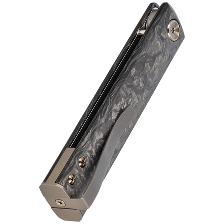 FOX Knife Chnops Marble Carbon Fiber, Damasteel DS93X Gysinge by Riccardo Gobbato (FX-543 DCF)