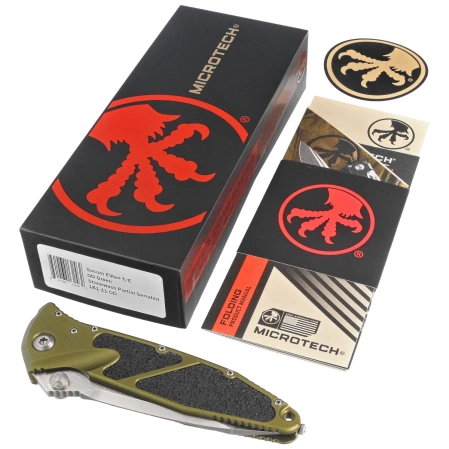 Nóż składany Microtech Socom Elite T/E-M OD Green Aluminium, Stonewashed P/S M390 by Tony Marfione (161-11OD)