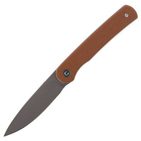 Nóż składany CIVIVI Stylum Brown Micarta, Gray Stonewashed by Ferrum Forge Knife Works (C20010B-A)