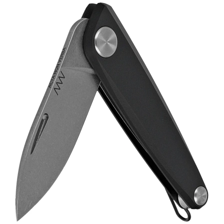 Nóż składany ANV Z050 BB Black Aluminium, Stonewashed Sleipner (ANVZ050-007)