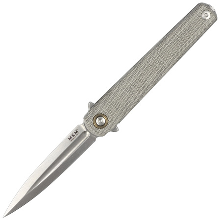 MKM Flame Light Dagger Green Micarta, Stonewashed M390 by Michael Zieba (MK FL02L-GC)