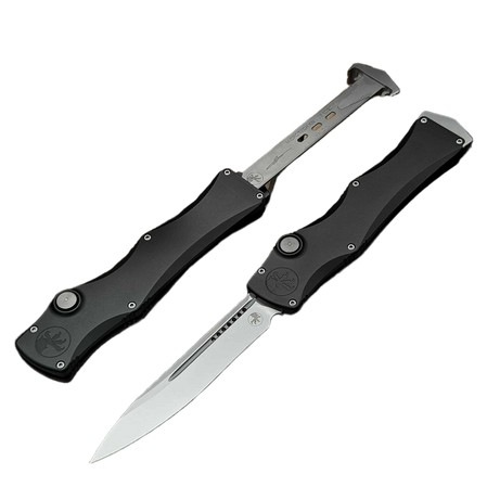 Microtech Halo Gen IV S/E Marfione Select OTF Knife Black Aluminum, Stonewashed M390MK by Tony Marfione (1150-10MS1)