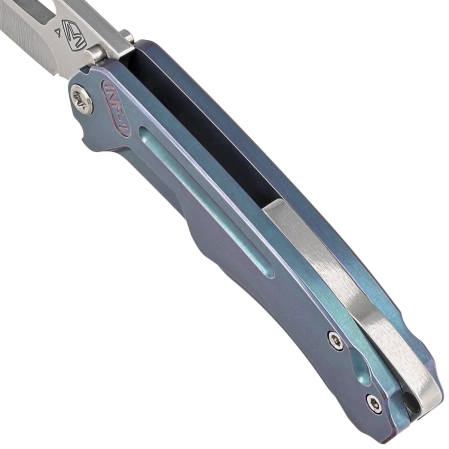 Nóż składany Medford Infraction Teal/Violet Multi-etch Titanium, Tumbled S45VN by Greg Medford