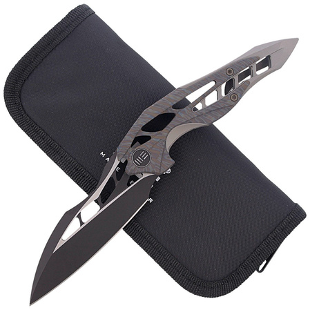 Nóż składany WE Knife Arrakis Flamed / Gray Titanium, Black Stonewashed by Elijah Isham (906G MYSTERY BOX)