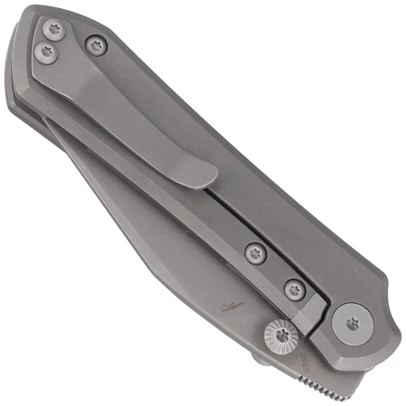 Bestech Icarus Knife Dark Stonewashed Titanium, Dark Bead Blasted Stonewashed M390 by Nick Rogers (BT2302D)