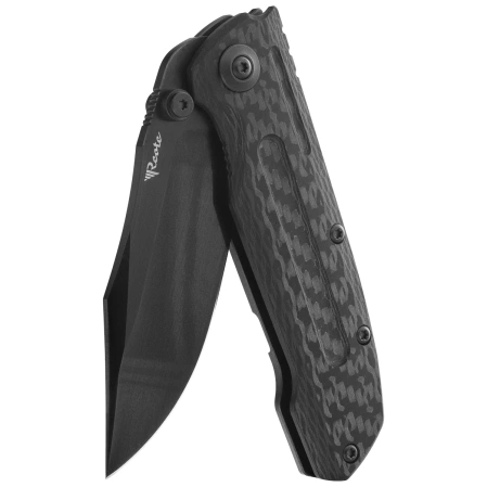 Reate District 9 V2 Knife Black Titanium/Carbon Fiber, Black DLC 154CM (9D-V2 TDLC DLC)