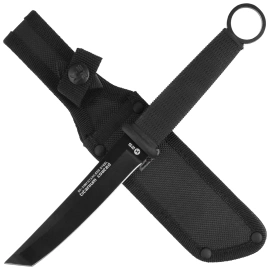 Nóż K25 Botero Tanto Black Rubber, Black Titanium 7Cr17Mov (31891)