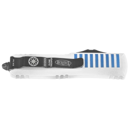 Nóż automatyczny OTF Microtech UTX-85 S/E Clone Trooper Signature Blue/White Aluminium, White M390 (231-1CO)
