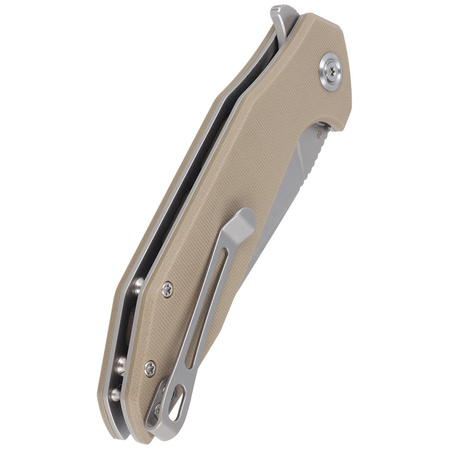 Nóż składany Kubey Nova LL KU117I Tan G10, Bead Blasted D2