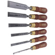 Set of Narex Profi carpentry chisels with side chamfer 6, 10, 12, 16, 20, 26 (853200)