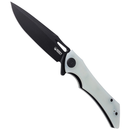 Kubey Raven Knife Jade G10, Dark Stonewashed AUS-10 by Jelly Jerry (KB245G)