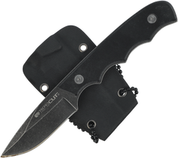 Tecnocut TCN3418 Neck Knife - Black G10, Black Stonewashed 440