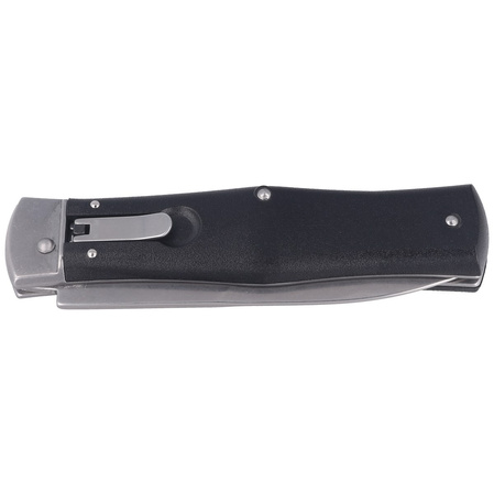 Mikov Predator Knife Black ABS, Stonewashed N690 (241-BH-1/STN/KLIP)