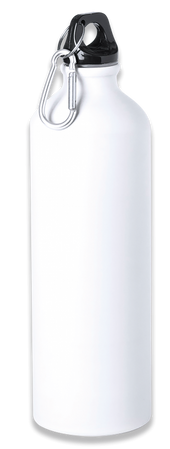 Butelka Barbaric Sports z karabińczykiem Aluminium 800 ml - White Matte (40071)
