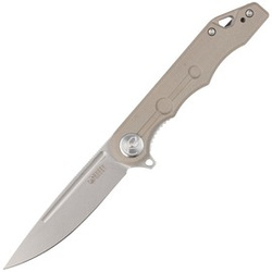 Kubey Knife Mizo Tan G10, Bead Blast AUS-10 by Tiguass (KU312H)