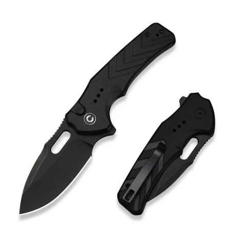 Civivi Vexron Knife Black G10, Black Stonewashed 14C28N (C24066-1)