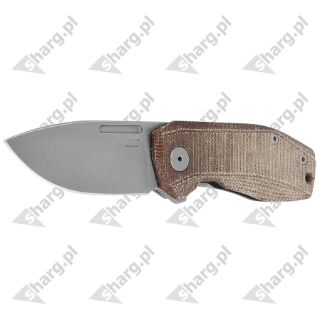 LionSteel Nano Knife Natural Canvas Micarta, Satin MagnaCut (NA01 CVN)