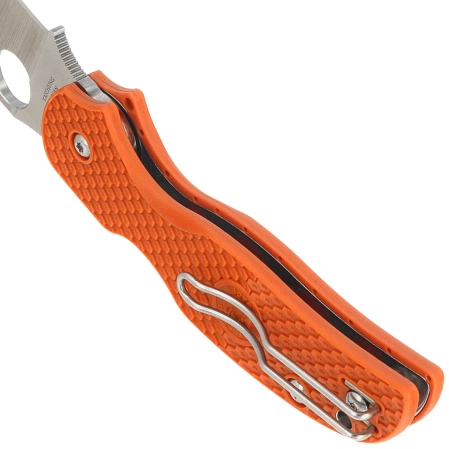 Spyderco Sage 5 Burnt Orange FRN Knife, Satin Plain CPM REX 121 (C123BORP)