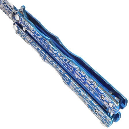Martinez Albainox RainBlue Balisong Blue Printed Steel, Blue Printed 3Cr13Mov (02140)