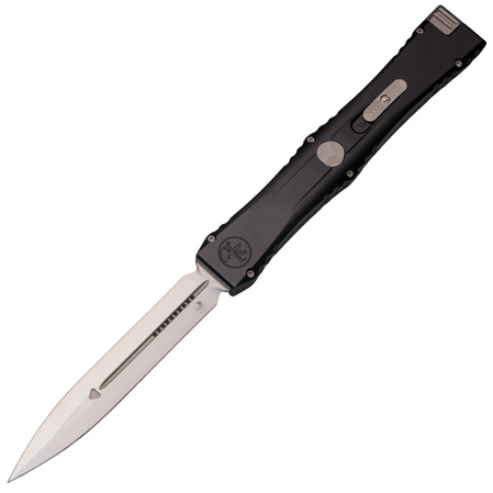 Microtech Nemesis Gen IV D/E Marfione Select OTF Knife Black Aluminum, Stonewashed M390MK by Tony Marfione (1152-10MS1)