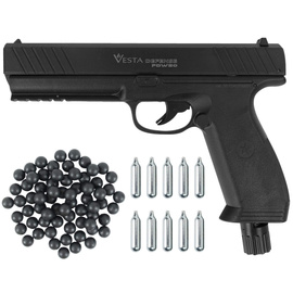 RAM Pistol Set Vesta Defence PDW50 .50 Cal 17J + 50 Rubber Balls + 10 CO₂ Cartridges