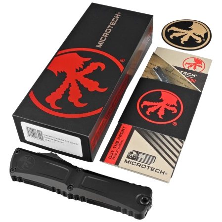 Microtech Combat Troodon Gen III S/E OTF Knife Black Aluminum, Tactical M390MK by Tony Marfione (1143-1T)